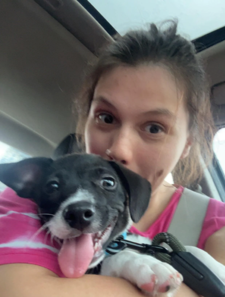 Foto de cliente con su perro