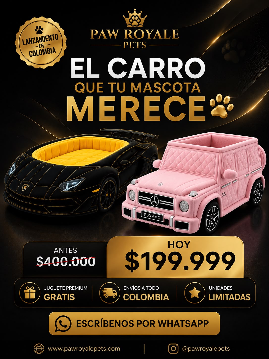 El carro que tu mascota merece — antes $400.000, hoy $199.999